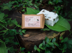 Forest Post Geranium with Rose Petals Beeswax Soap