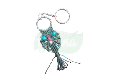 Forest Post Macrame keychains and bagtags